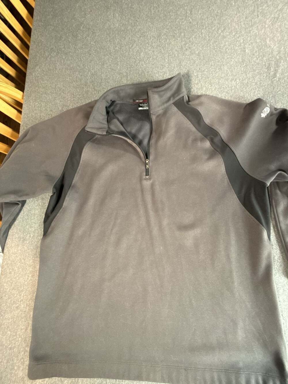 Tiger Woods Collection Nike Fit Dry 1/4 Zip Pullover Gray Pelican Men's XL